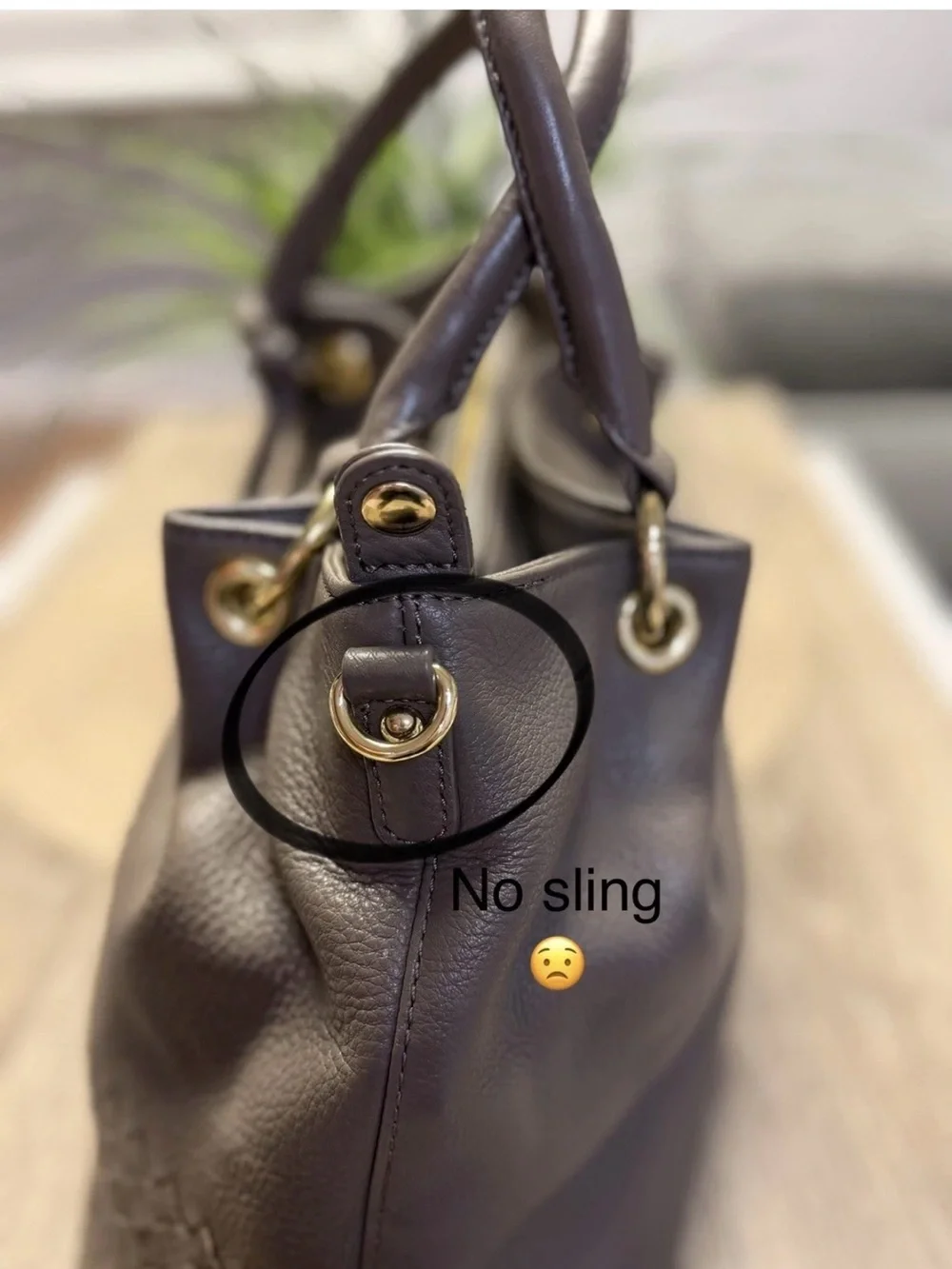 Pierre Cardin Pebbled Leather Satchel Bag Deep Taupe Gold Hardware - Top Handle